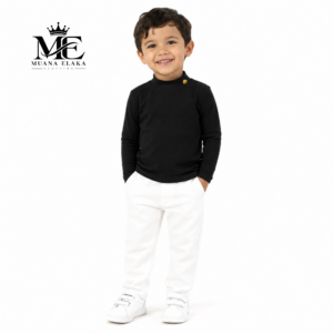 photo-output 15 T-shirt enfant G DUCK KIDS – Noir, manches longues