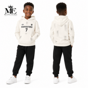 photo-output 16 Sweat à capuche enfant HARVESTBRO – Beige / Écru