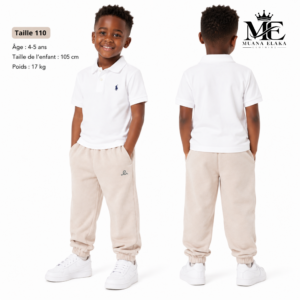 photo-output 20 Pantalon jogging enfant fourré – Beige